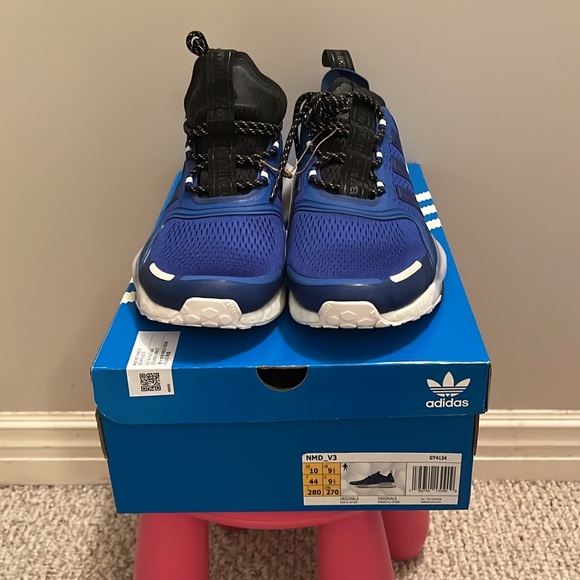 NWT ADIDAS Men’s NMD V3 TEAM ROYAL BLUE / CRYSTAL WHITE - CORE BLACK size 10 - Picture 11 of 16